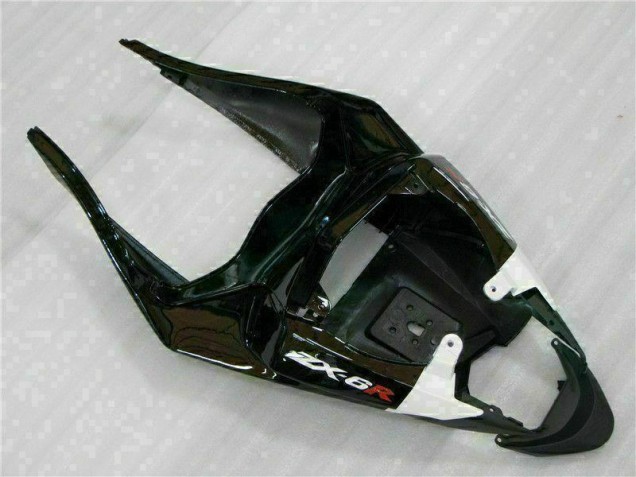 Inyección Kits Carenados Moto ZX6R 09-12 - Negro Blanco 3M Touch4 Inyección Kits Carenados Moto ZX6R 09-12 - Negro Blanco 3M Touch4