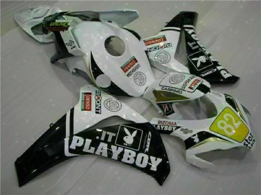 Kit ABS Carenados Motocicleta CBR 1000 RR 08-11 - Blanco Negro Playboy