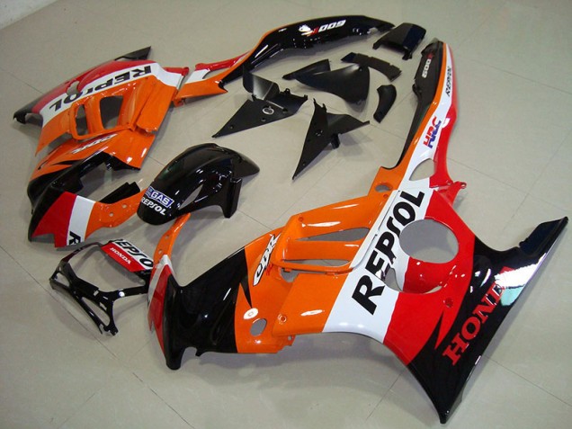 Kit ABS Carenados Motocicleta CBR 600 F3 95-98 - Negro Naranja Repsol Kit ABS Carenados Motocicleta CBR 600 F3 95-98 - Negro Naranja Repsol