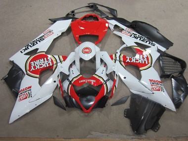 Kit ABS Carenados Motocicleta GSXR 1000 K5 05-06 - Blanco Lucky Strike Rojo Motul