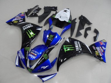 Kit ABS Carenados Motocicleta R1 12-14 - Azul Negro Monster