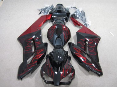 Kit Carenado ABS Completo CBR 1000 RR 04-05 - Negro Rojo Llama