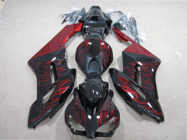 Kit Carenado ABS Completo CBR 1000 RR 04-05 - Negro Rojo Llama Kit Carenado ABS Completo CBR 1000 RR 04-05 - Negro Rojo Llama