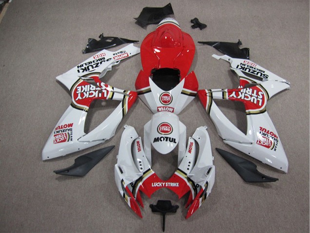 Kit Carenado ABS Completo GSXR 1000 K5 05-06 - Blanco Lucky Strike Rojo Motul Kit Carenado ABS Completo GSXR 1000 K5 05-06 - Blanco Lucky Strike Rojo Motul