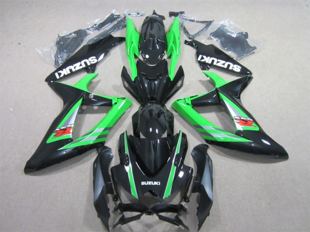 Kit Carenado ABS Completo GSXR 600 K6 06-07 - Negro Verde Kit Carenado ABS Completo GSXR 600 K6 06-07 - Negro Verde