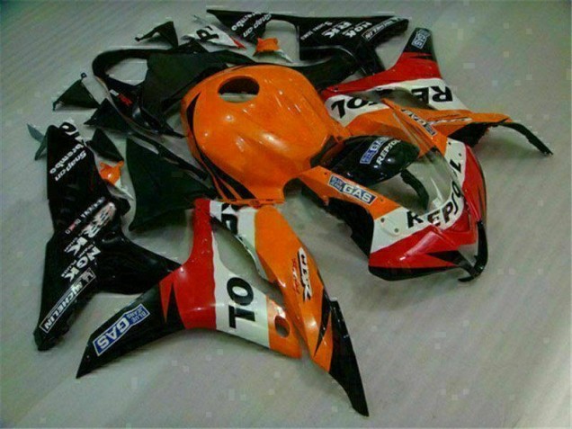 Kit Carenado Inyección CBR 600 RR 07-08 - Naranja Negro Repsol Kit Carenado Inyección CBR 600 RR 07-08 - Naranja Negro Repsol