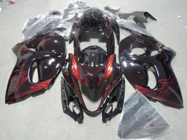 Kit Carenado Inyección GSXR 1300 Hayabusa 08-19 - Negro Rojo