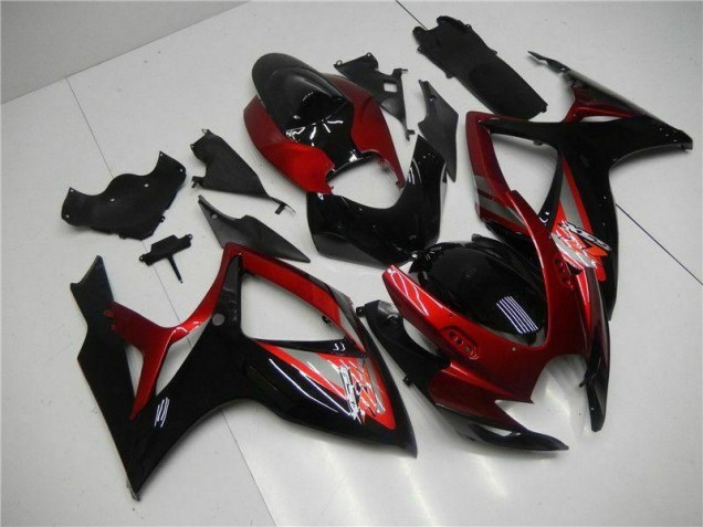 Kit Carenado Inyección GSXR 600 / 750 K6 06-07 - Rojo Negro Kit Carenado Inyección GSXR 600 / 750 K6 06-07 - Rojo Negro