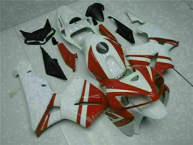 Kit Carenados Moto CBR 600 RR 05-06 - Blanco Rojo Kit Carenados Moto CBR 600 RR 05-06 - Blanco Rojo