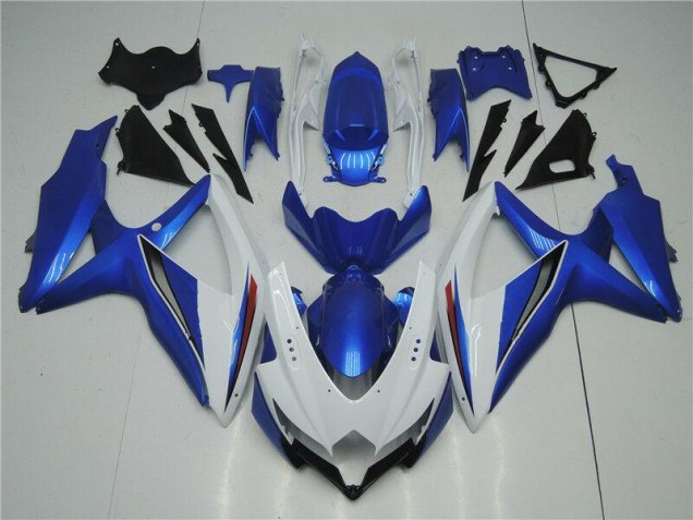 Kit Carenados Moto GSXR 600 / 750 K8 08-10 - Blanco Azul Kit Carenados Moto GSXR 600 / 750 K8 08-10 - Blanco Azul