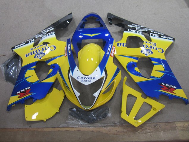 Kit Carenados Moto GSXR 600 K4 04-05 - Amarillo Azul Corona Extra Kit Carenados Moto GSXR 600 K4 04-05 - Amarillo Azul Corona Extra