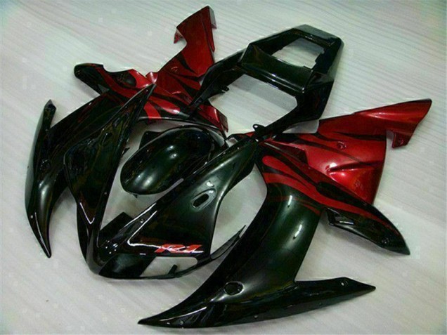 Kit Carenados Moto R1 02-03 - Negro Rojo Kit Carenados Moto R1 02-03 - Negro Rojo