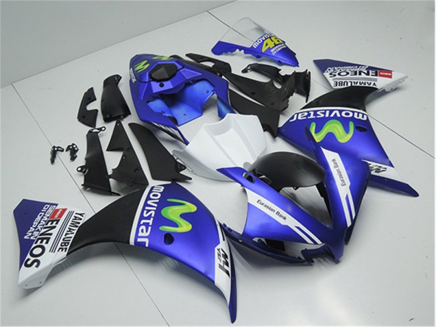 Kit Carenados Moto R1 12-14 - Azul Blanco Negro Kit Carenados Moto R1 12-14 - Azul Blanco Negro
