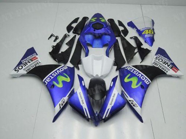 Kit Carenados Moto R1 12-14 - Azul Blanco Negro Kit Carenados Moto R1 12-14 - Azul Blanco Negro