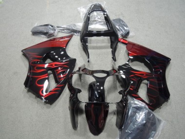 Kit Carenados Moto ZX6R 00-02 - Negro Rojo Llama