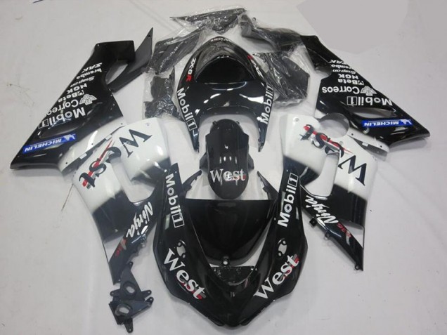 Kit Carenados Moto ZX6R 05-06 - Blanco Negro Kit Carenados Moto ZX6R 05-06 - Blanco Negro