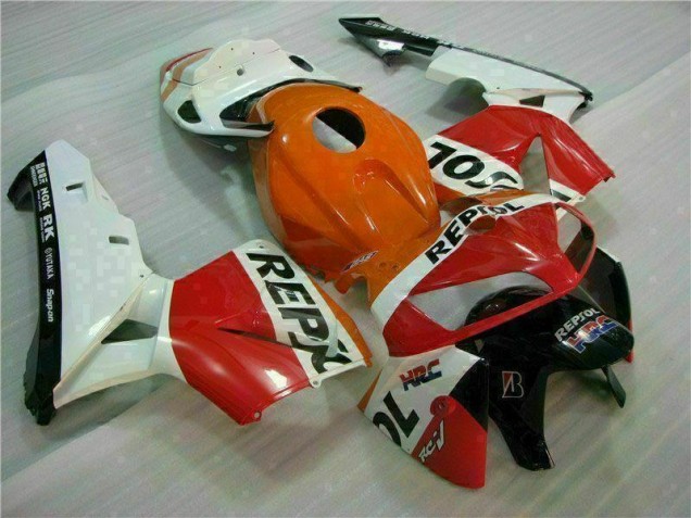 Kit Completo Carenados Moto CBR 600 RR 05-06 - Naranja Negro Repsol Kit Completo Carenados Moto CBR 600 RR 05-06 - Naranja Negro Repsol