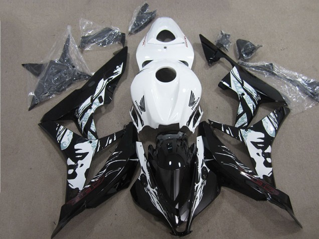 Kit Completo Carenados Moto CBR 600 RR 07-08 - Negro Blanco Kit Completo Carenados Moto CBR 600 RR 07-08 - Negro Blanco