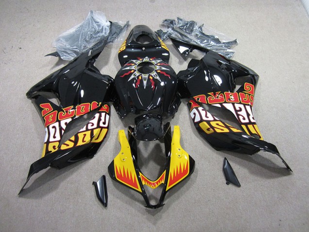 Kit Completo Carenados Moto CBR 600 RR 09-12 - Negro Amarillo Kit Completo Carenados Moto CBR 600 RR 09-12 - Negro Amarillo