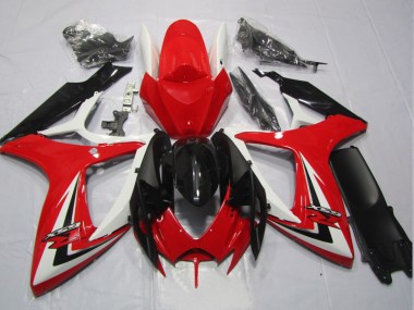 Kit Completo Carenados Moto GSXR 600 K6 06-07 - Negro Rojo