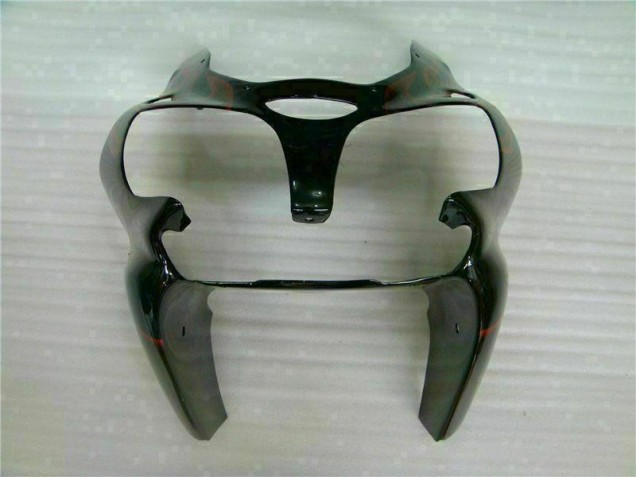 Kit Completo Carenados Moto ZX6R 00-02 - Negro Rojo Llama