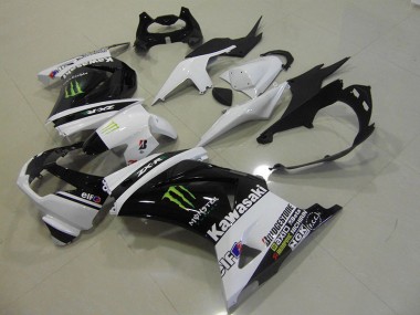Kits ABS Carenados Motocicleta ZX 250R 08-12 - Negro Blanco Monster