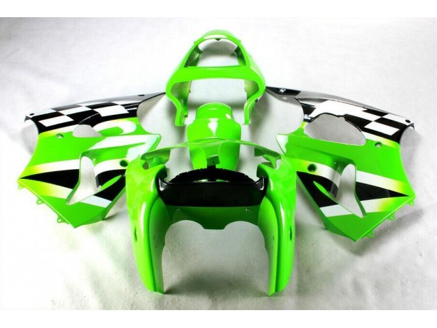 Kits ABS Carenados Motocicleta ZX6R 00-02 - Verde Negro Blanco Kits ABS Carenados Motocicleta ZX6R 00-02 - Verde Negro Blanco
