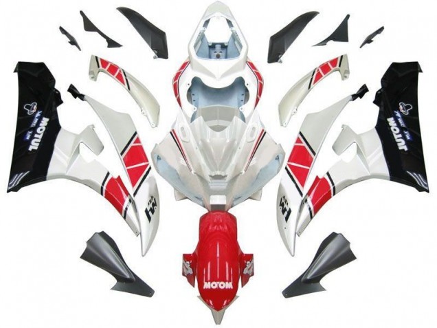 Kits Carenados Moto R6 06-07 - Blanco Rojo Negro Kits Carenados Moto R6 06-07 - Blanco Rojo Negro
