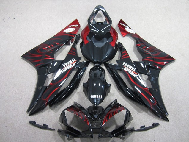 Kits Carenados Moto R6 06-07 - Negro Rojo Llama Kits Carenados Moto R6 06-07 - Negro Rojo Llama