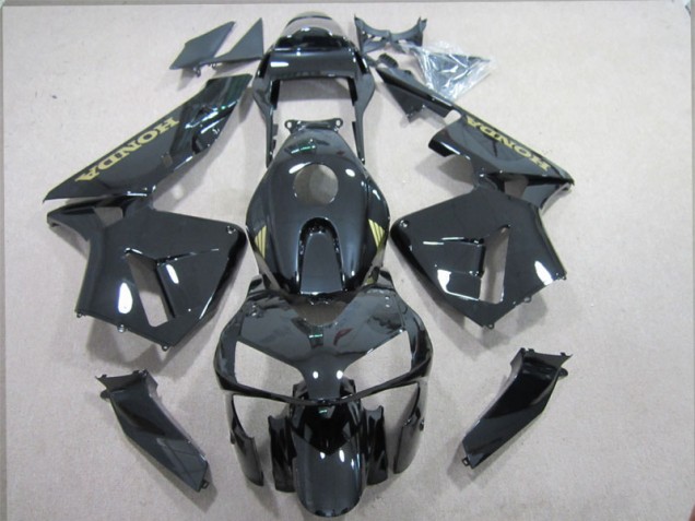 Kits Completo Carenados Moto ABS CBR 600 RR 03-04 - Negro Oro Calcomanías