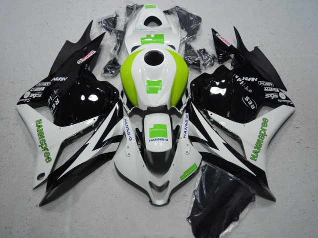 Kits Completo Carenados Moto ABS CBR 600 RR 09-12 - Negro Blanco Verde Hannspree Kits Completo Carenados Moto ABS CBR 600 RR 09-12 - Negro Blanco Verde Hannspree