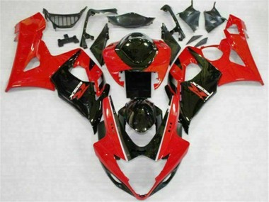 Kits Completo Carenados Moto ABS GSXR 1000 K5 05-06 - Rojo Negro
