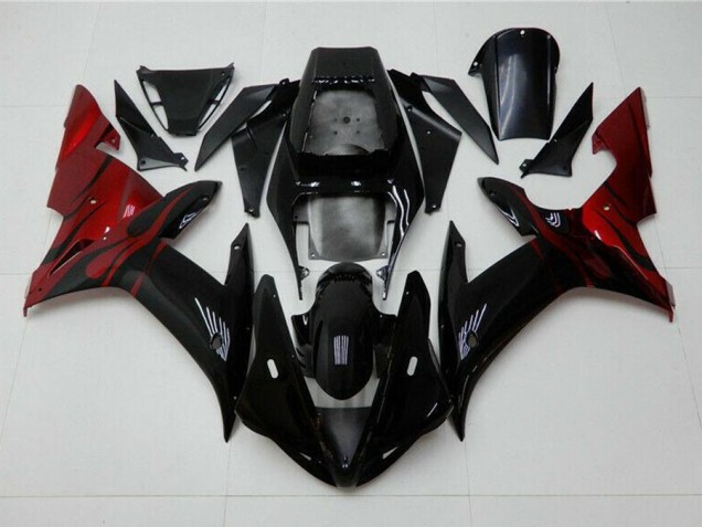 Kits Completo Carenados Moto ABS R1 02-03 - Negro Rojo Kits Completo Carenados Moto ABS R1 02-03 - Negro Rojo