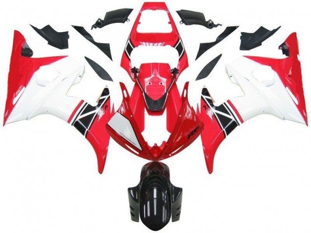Kits Completo Carenados Moto ABS R6 03-05 - Rojo Blanco Negro Kits Completo Carenados Moto ABS R6 03-05 - Rojo Blanco Negro