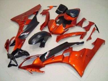 Kits Completo Carenados Moto ABS R6 06-07 - Naranja Negro Mate
