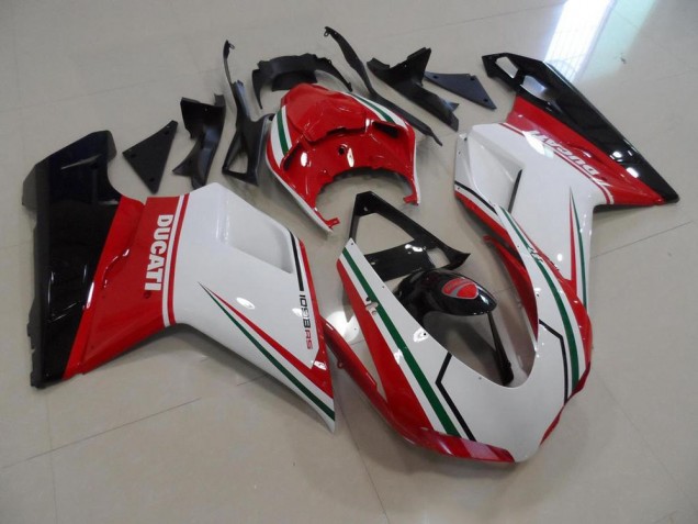 Kits Completo Carenados Moto Ducati 848 1098 1198 07-14 - Rojo Blanco Kits Completo Carenados Moto Ducati 848 1098 1198 07-14 - Rojo Blanco