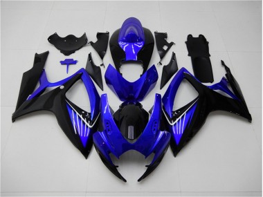 Kits Completo Carenados Moto GSXR 600 / 750 K6 06-07 - Azul Negro
