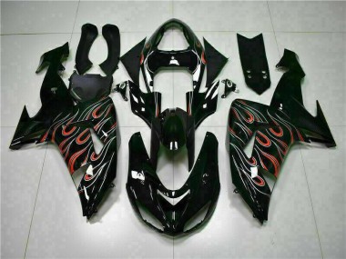 Kits Completo Carenados Moto ZX10R 06-07 - Negro Rojo Llama