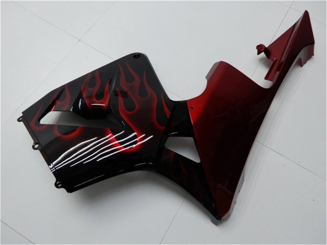 Kits Carenado Moto Honda CBR600RR 2005-2006 - Negro Brillante Rojo Llama