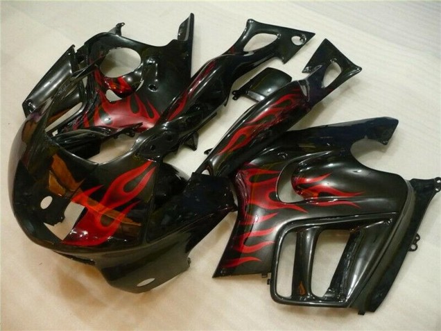 Carenados Moto Honda CBR600 F3 1995-1996 - Negro Brillante Rojo Llama