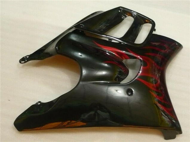 Carenados Moto Honda CBR600 F3 1995-1996 - Negro Brillante Rojo Llama