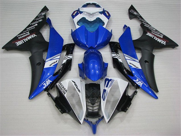 Carenados Moto Yamaha YZF R6 2008-2016 - Blanco Azul Negro Mate Yamalube
