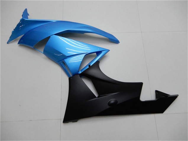 Carenados Moto Kawasaki ZX6R 2009-2012 - Azul Claro Negro Brillante