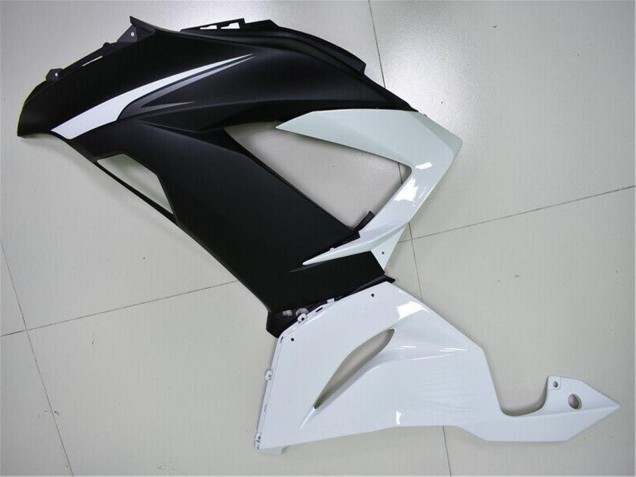 Carenados ABS Kawasaki ZX6R 2013-2018 - Blanco Negro Mate
