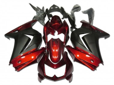 Carenados Moto Kawasaki EX250 2008-2012 - Rojo Negro Mate
