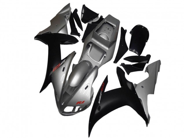 Carenados Moto Yamaha YZF R1 2002-2003 - Plata Negro Mate