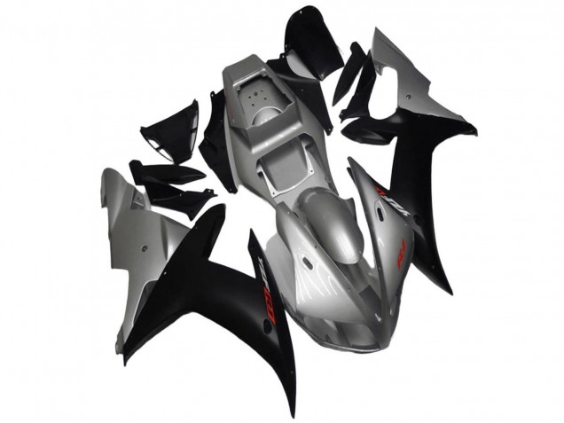 Carenados Moto Yamaha YZF R1 2002-2003 - Plata Negro Mate
