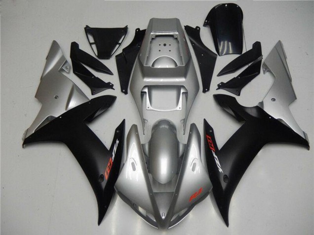 Carenados Moto Yamaha YZF R1 2002-2003 - Plata Negro Mate
