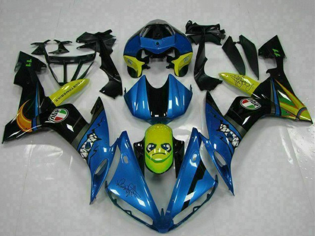 Carenados Moto Yamaha YZF R1 2004-2006 - Azul Amarillo Tiburón