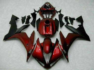 Carenados Moto Yamaha YZF R1 2004-2006 - Rojo Granate Negro Mate